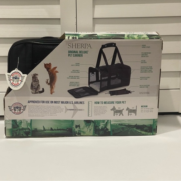 Sherpa Deluxe Medium Pet Carrier – Airline Approved for Small Dogs & Cats - Picture 8 of 13